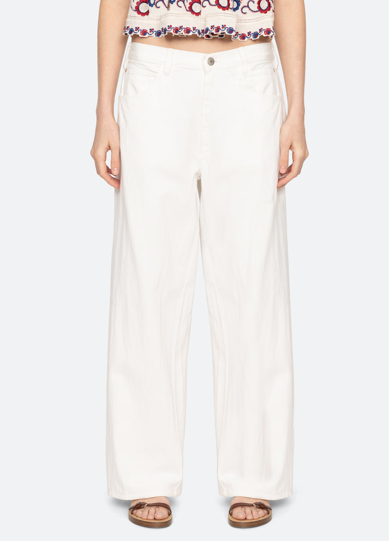 white-elena pants-front view - 7