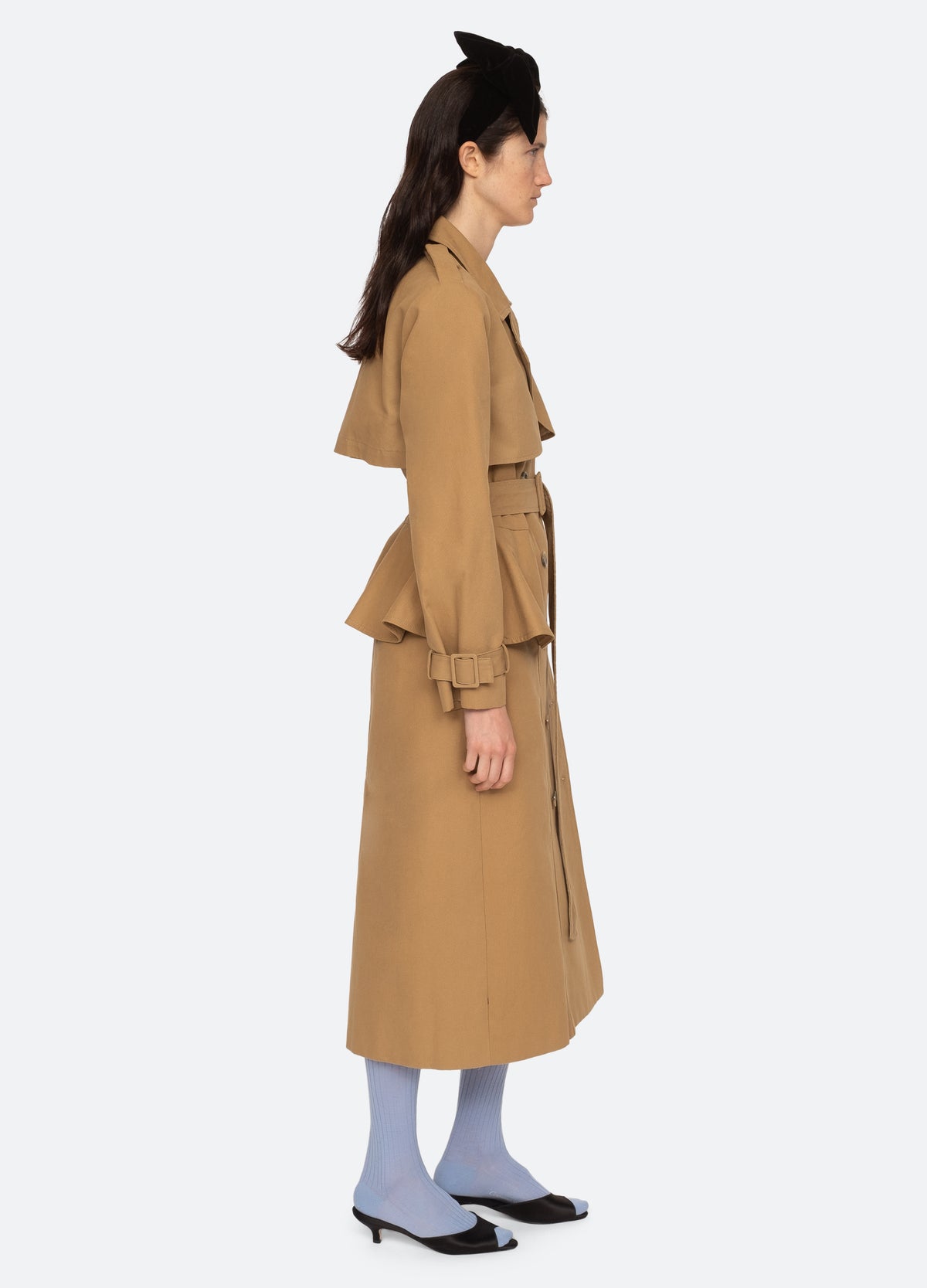 chino-paloma trench coat-side view - 4