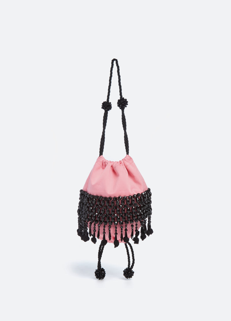 pink-paloma beaded bag-front view - 1
