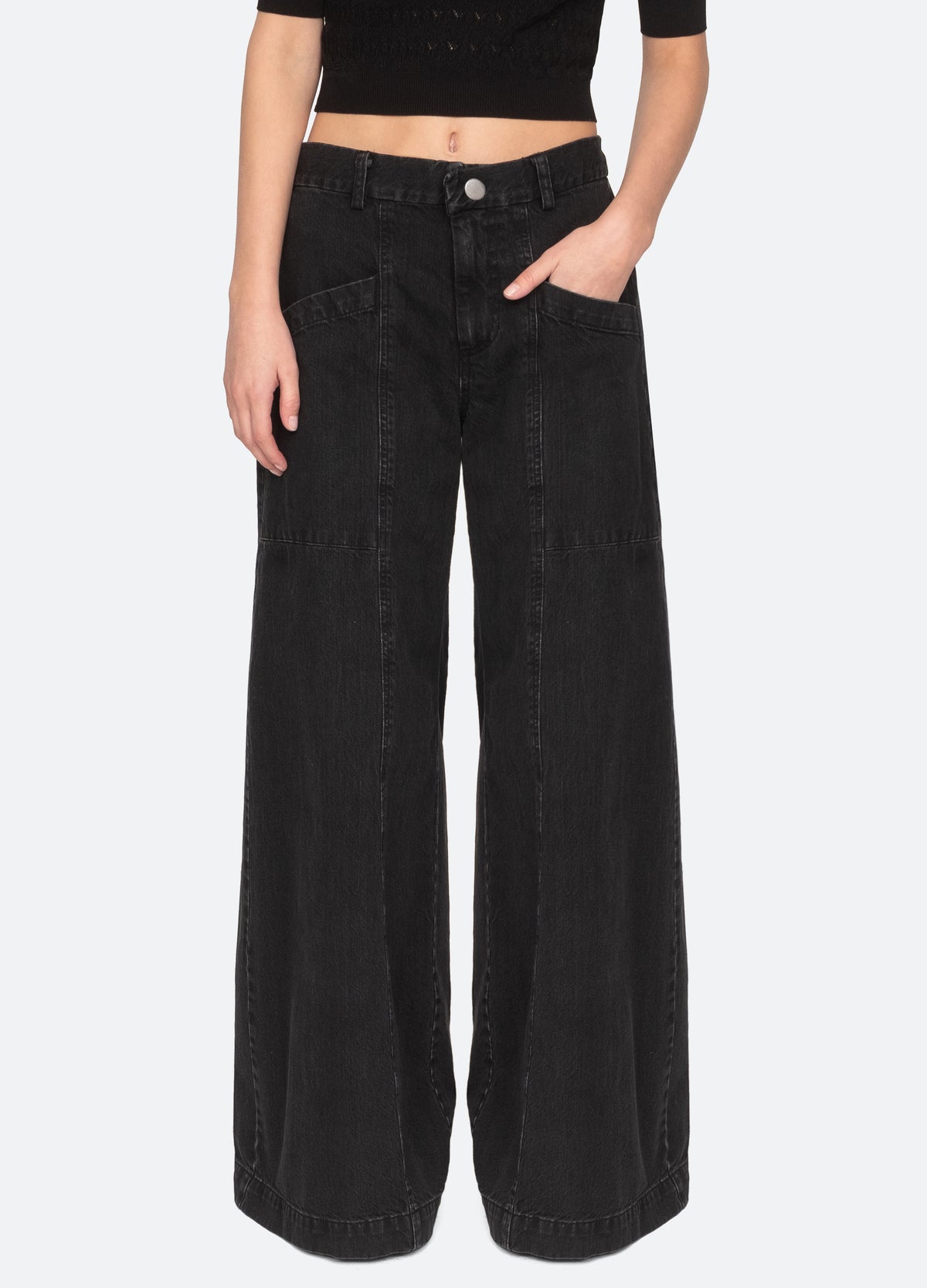 black-velma jeans-front view