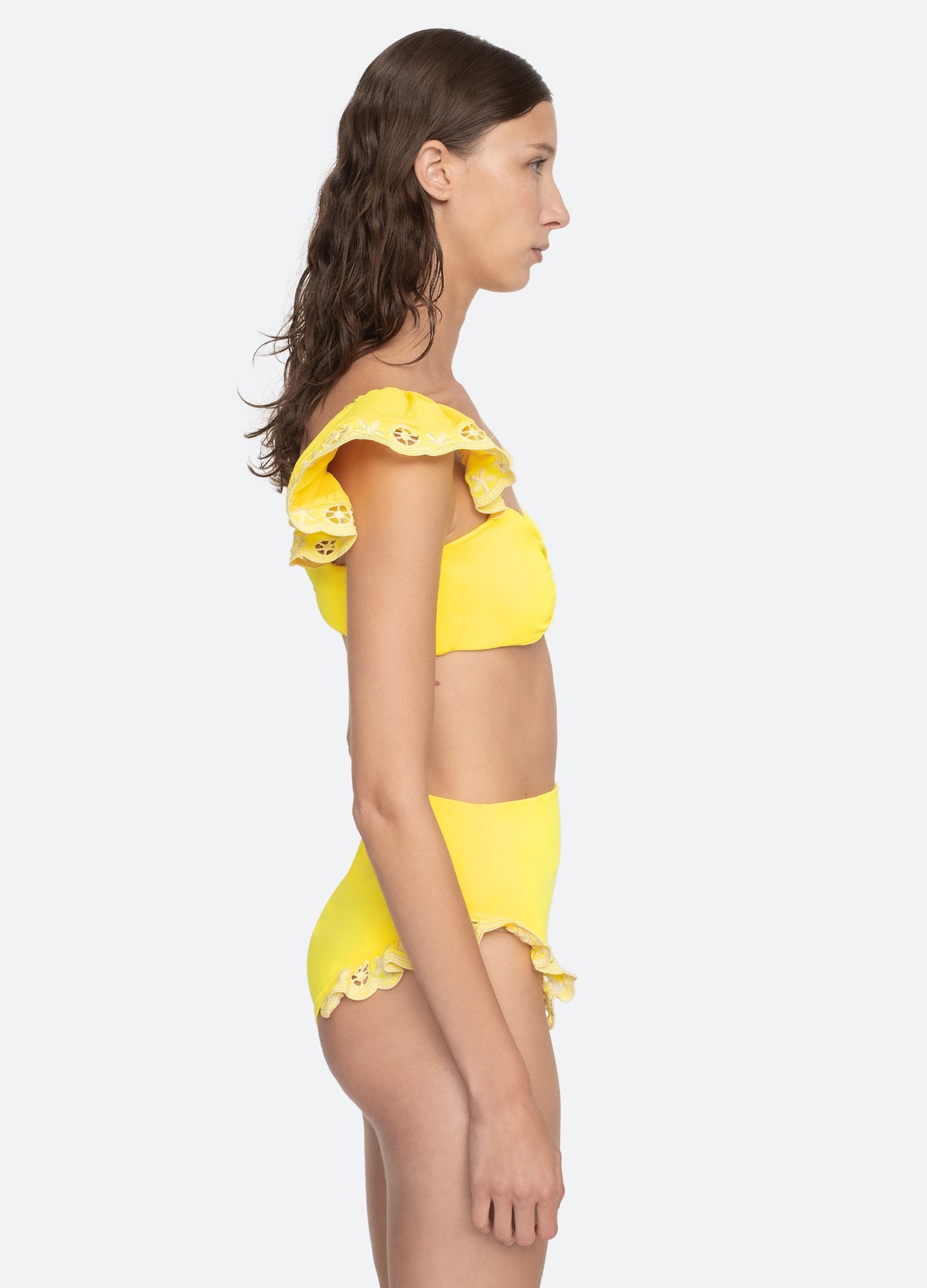 yellow-arabella bikini top-side view - 12