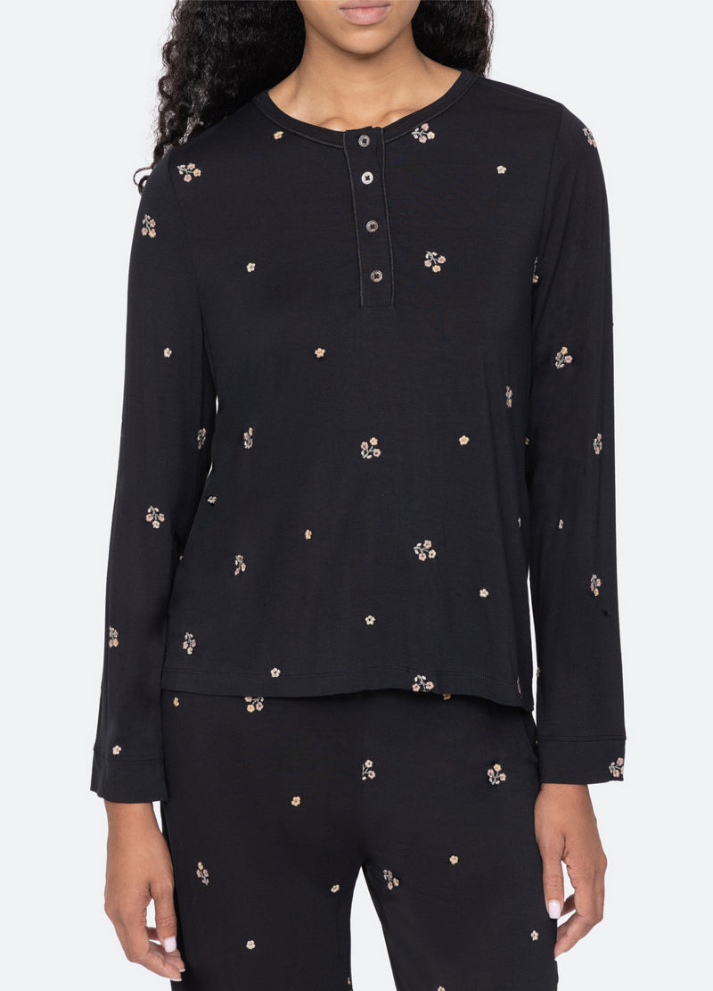 black-orla pj set-detail view - 7