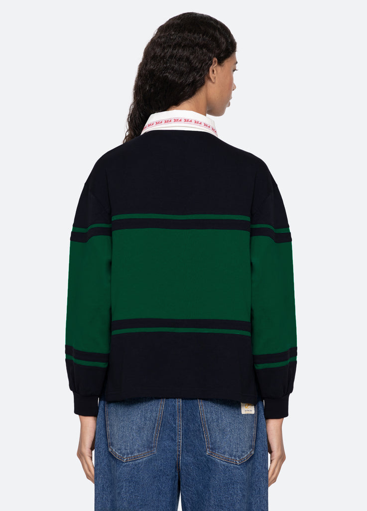 Carolyn L/S Rugby Shirt – Sea, New York