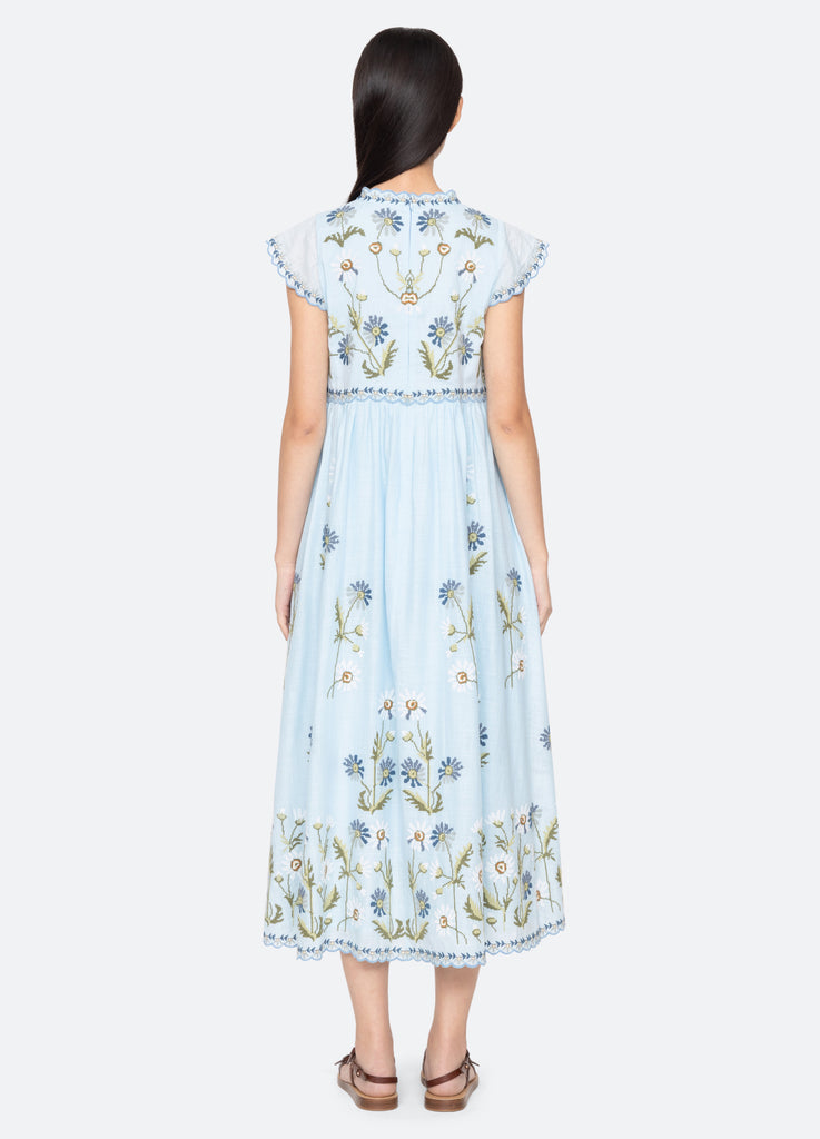 Sea Audra Embroidered Midi Dress - Yellow Sea Audra Embroidered Midi Dress - Yellow