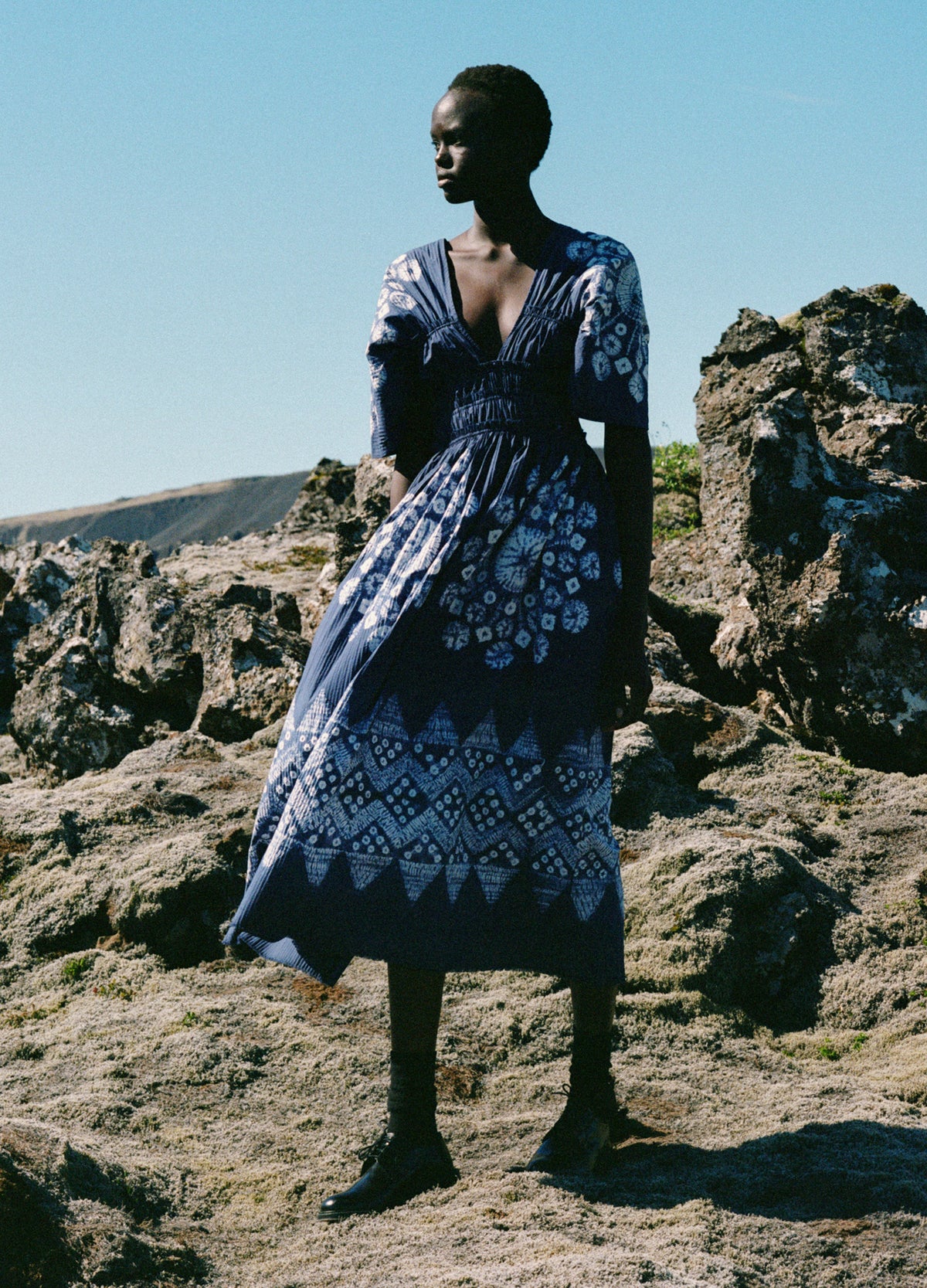 navy-yana s/s dress-editorial view