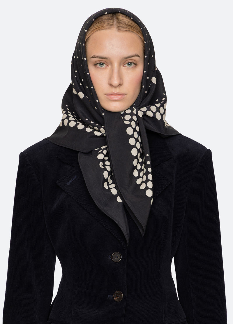 black-elly scarf-front view - 3
