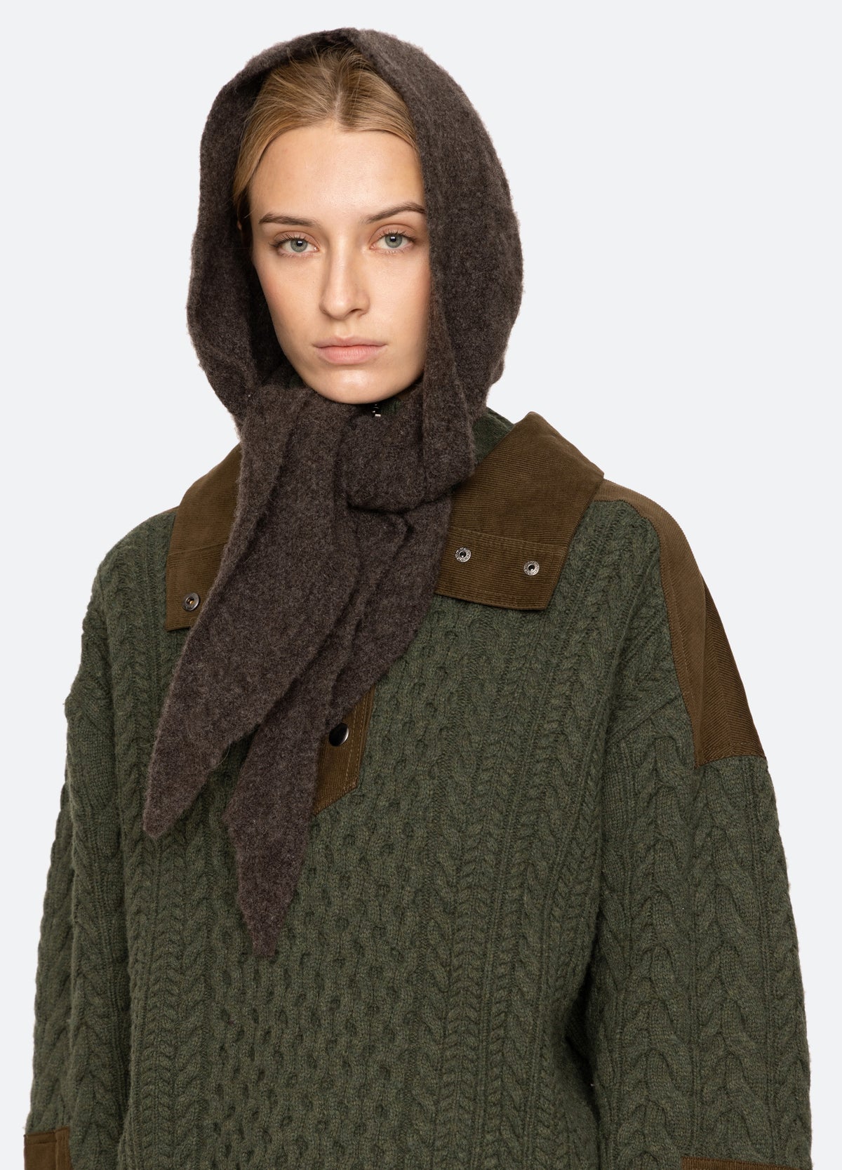 charcoal-allen scarf hat-side view - 4