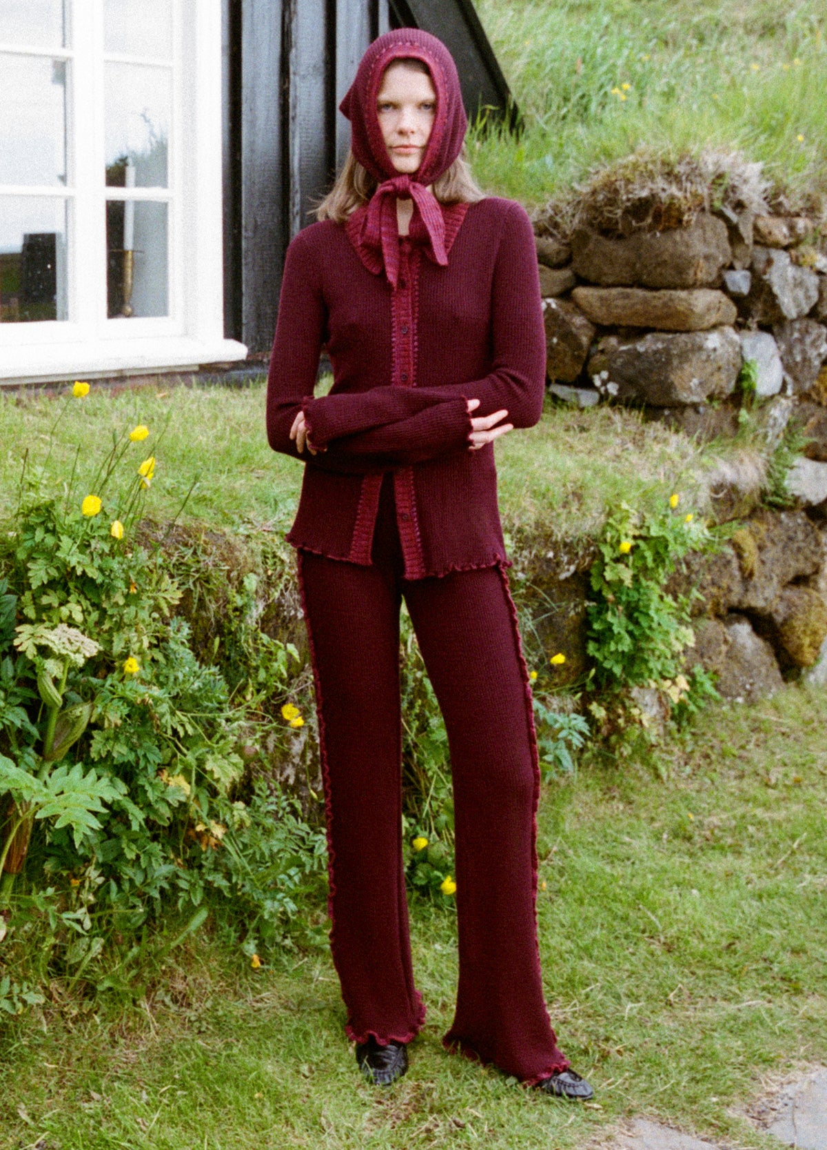 burgundy-clare pants-editorial view