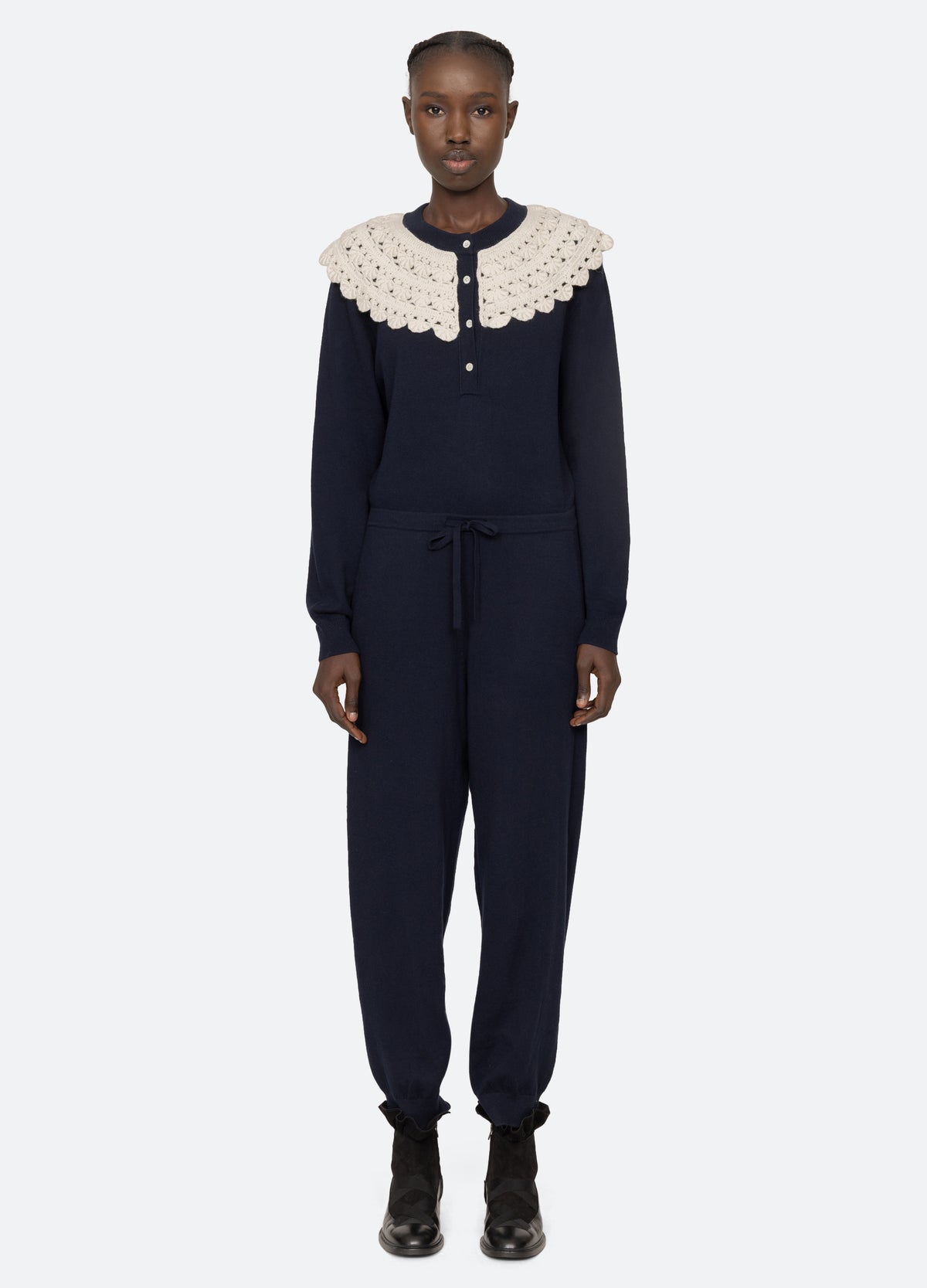 navy-alena jumpsuit-front view 2 - 7