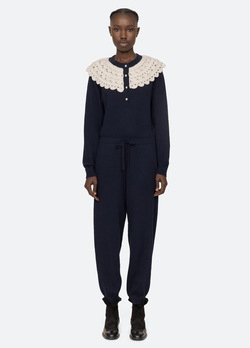 navy-alena jumpsuit-front view 2 - 7