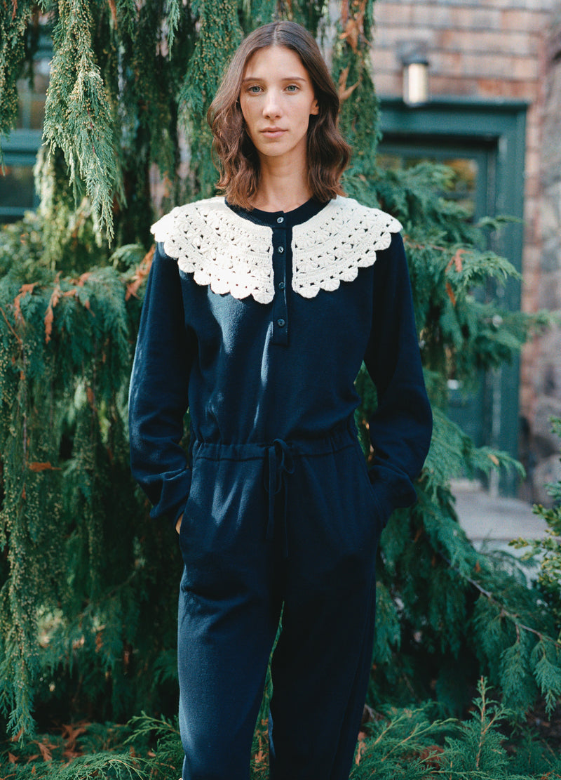 navy-alena jumpsuit-editorial view - 1
