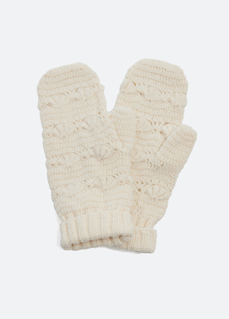 cream-alena mittens-flat view 2 - 2