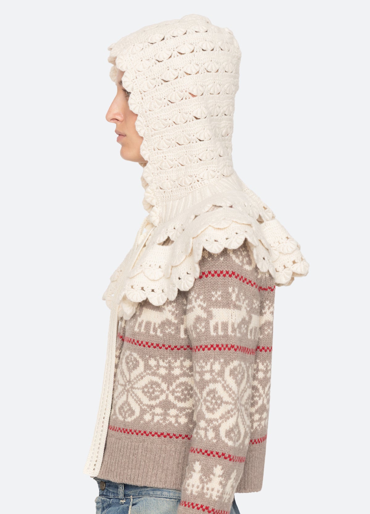 cream-alena balaclava-side view - 4