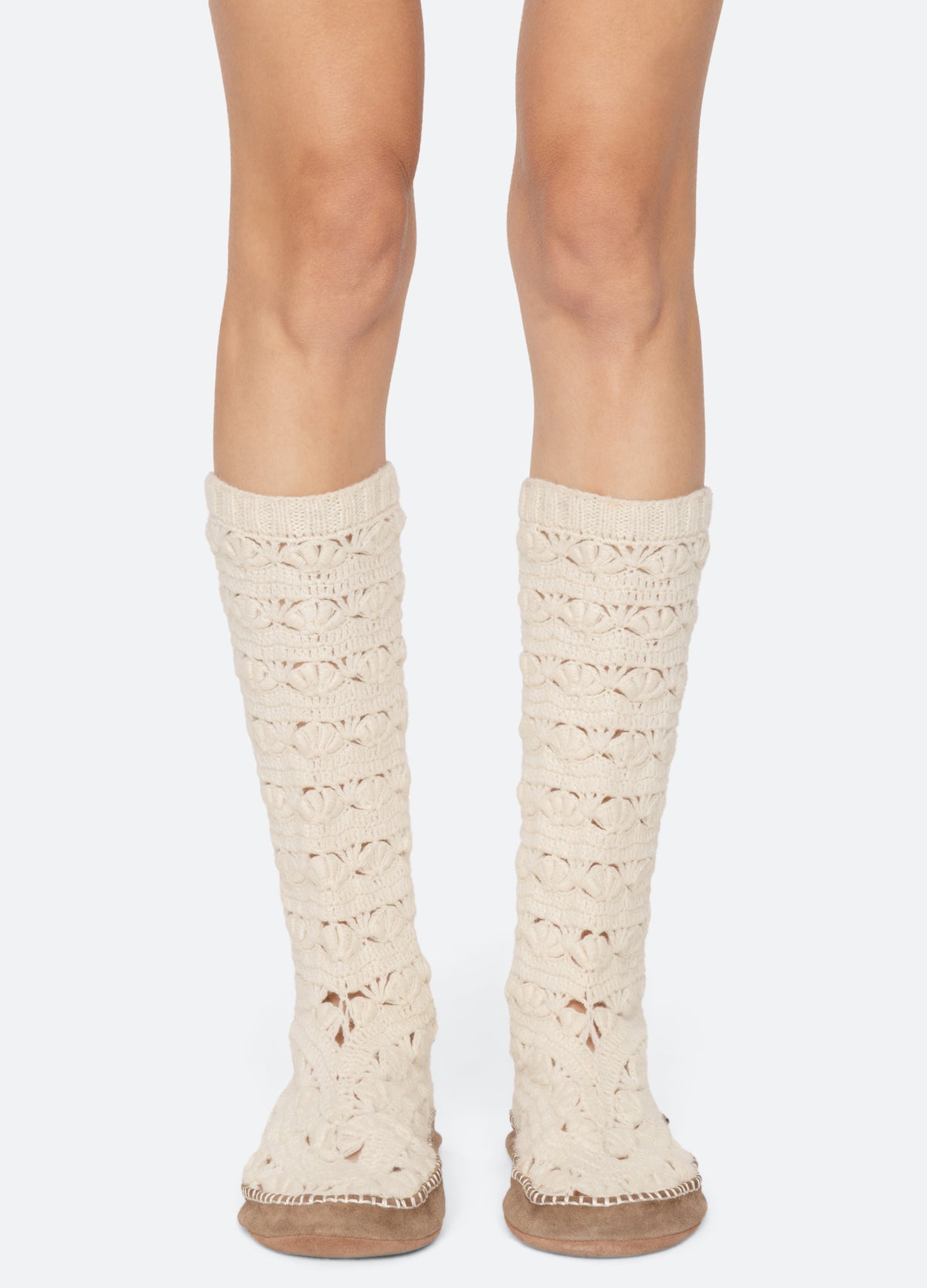 cream-alena slippers-front view - 5