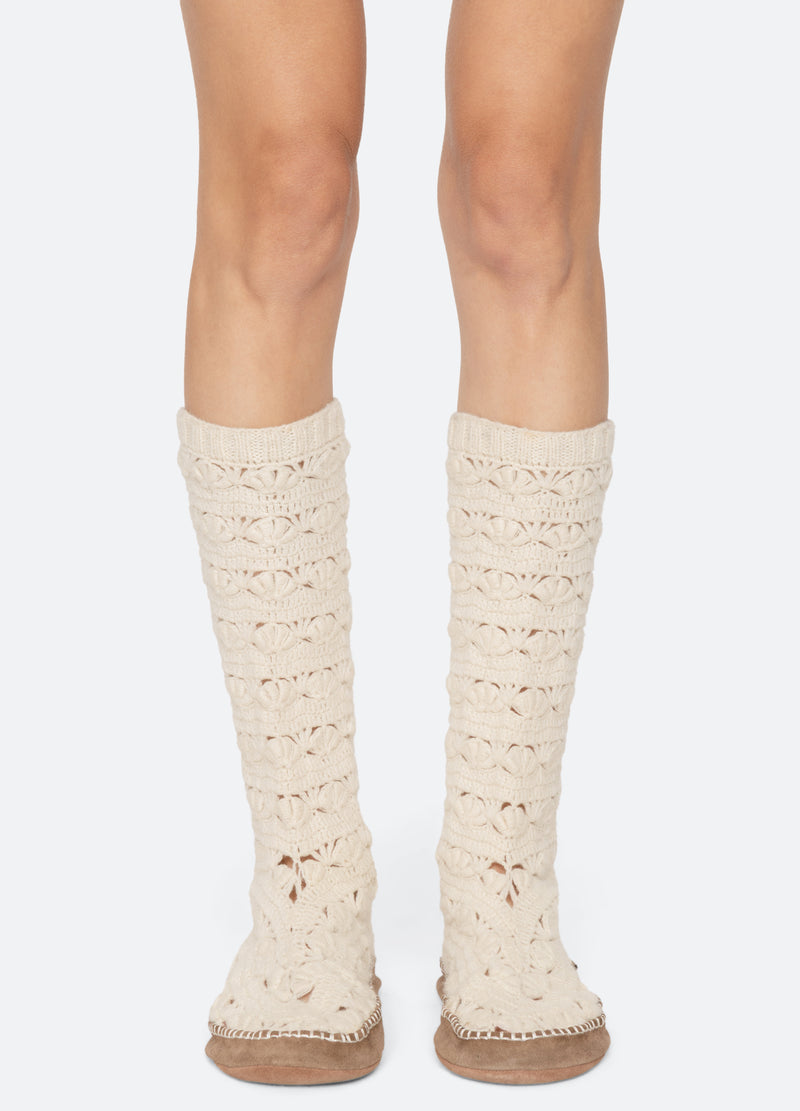 cream-alena slippers-front view - 5