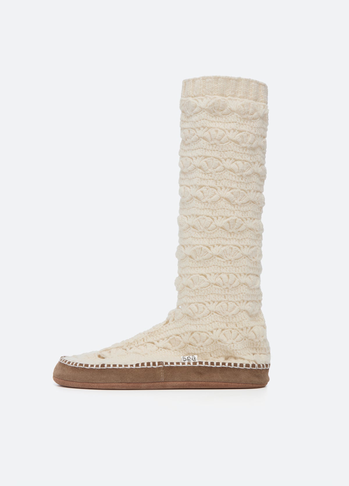 cream-alena slippers-flat view - 3