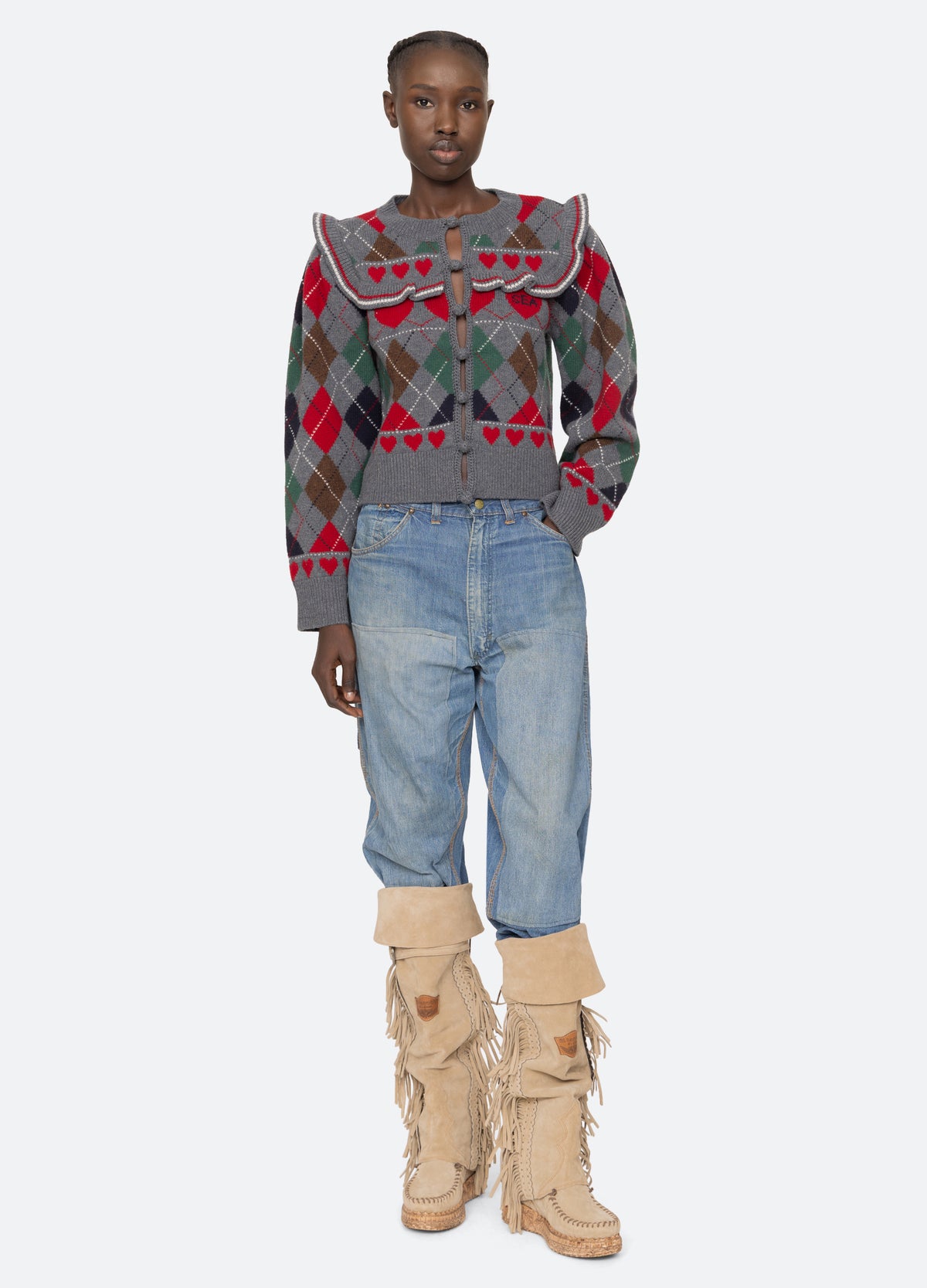 multi-bernie sweater-full body view - 8