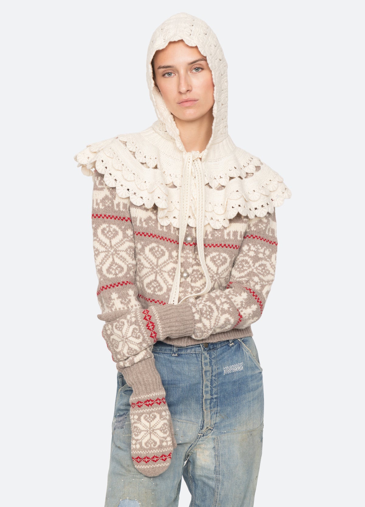 multi-hollis mittens-front view - 3