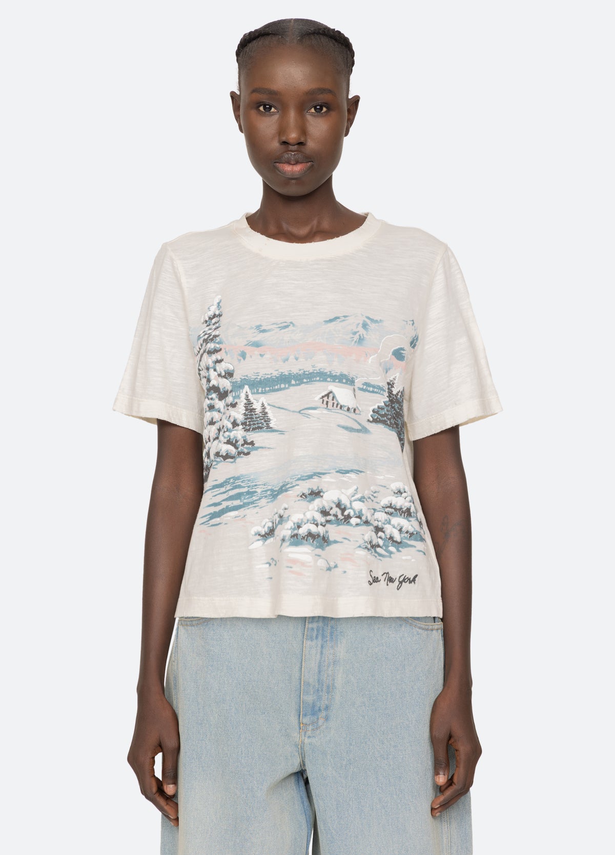 cream-lenore t-shirt-front view 2 - 6