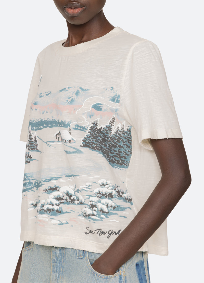 cream-lenore t-shirt-detail view - 7