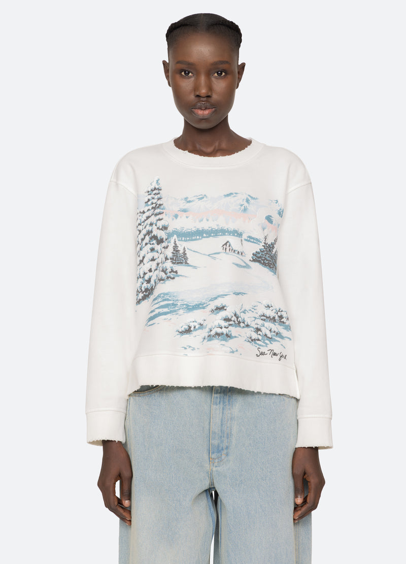 cream-lenore sweatshirt-front view 2 - 7