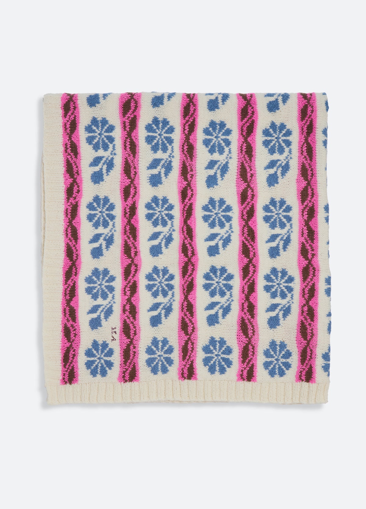 multi-mavis knit throw-flat view - 2