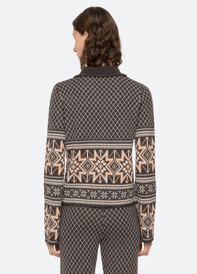 multi-olympia cardigan-back view - 3