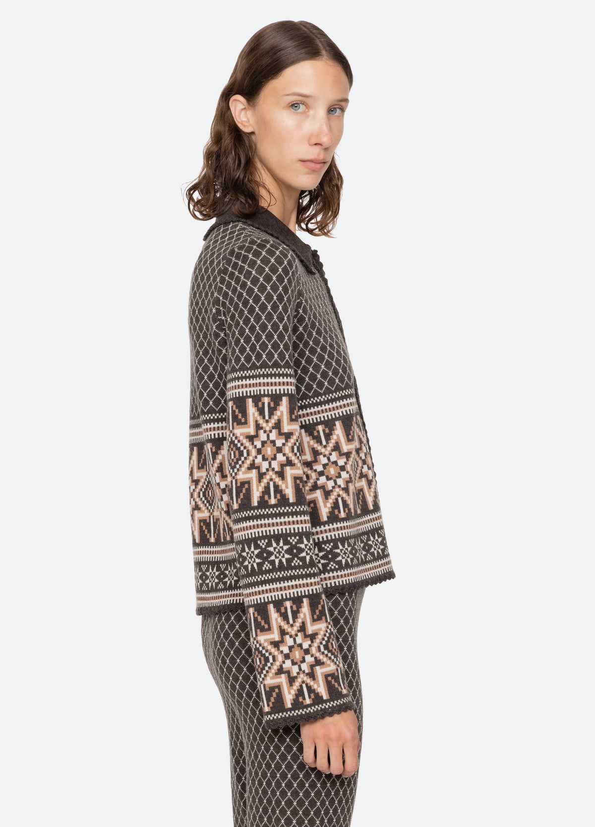 multi-olympia cardigan-side view - 4