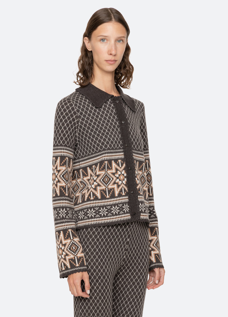 multi-olympia cardigan-three quarter view - 5