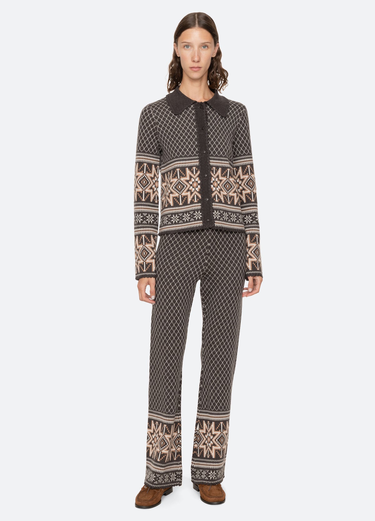 multi-olympia cardigan-full body view - 7