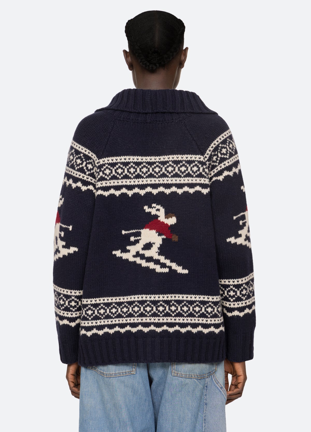 multi-philippa cardigan-back view - 3