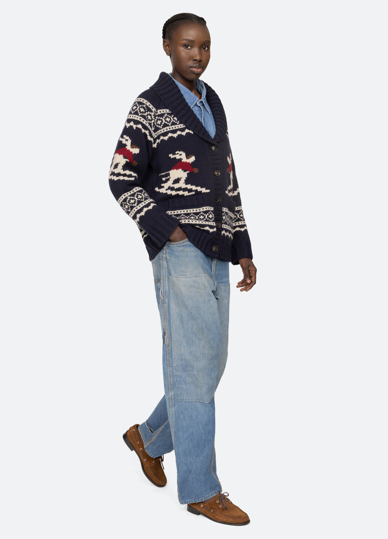 multi-philippa cardigan-walking view - 8