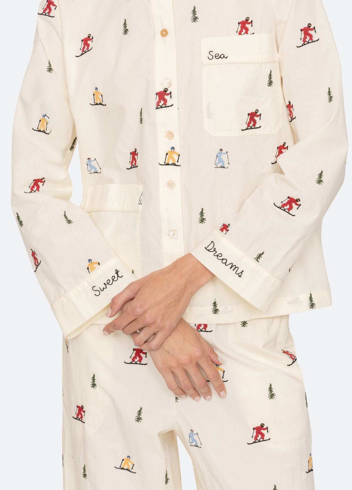 cream-winifred pj set-detail view - 9