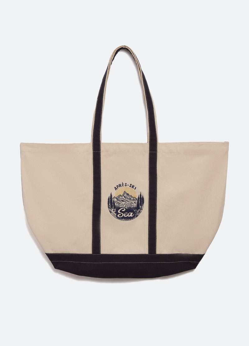 cream-aprés ski tote-flat view - 1