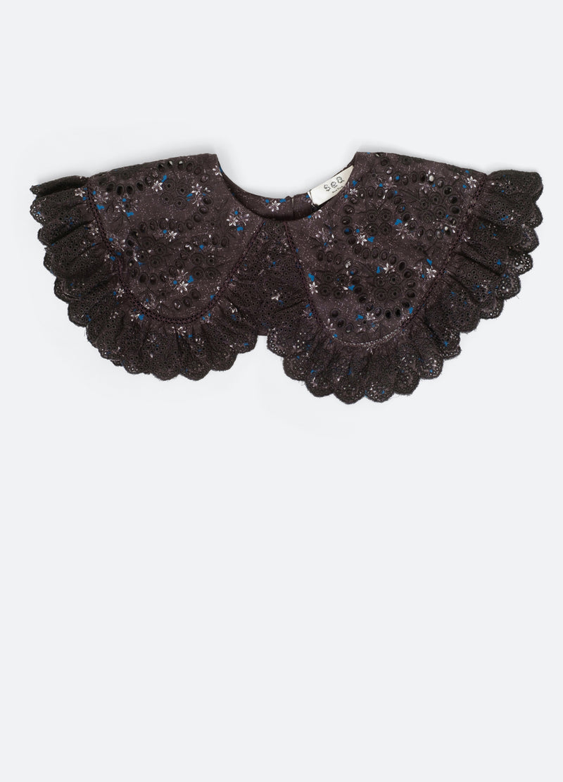 black-embroidered collar-flat view - 3
