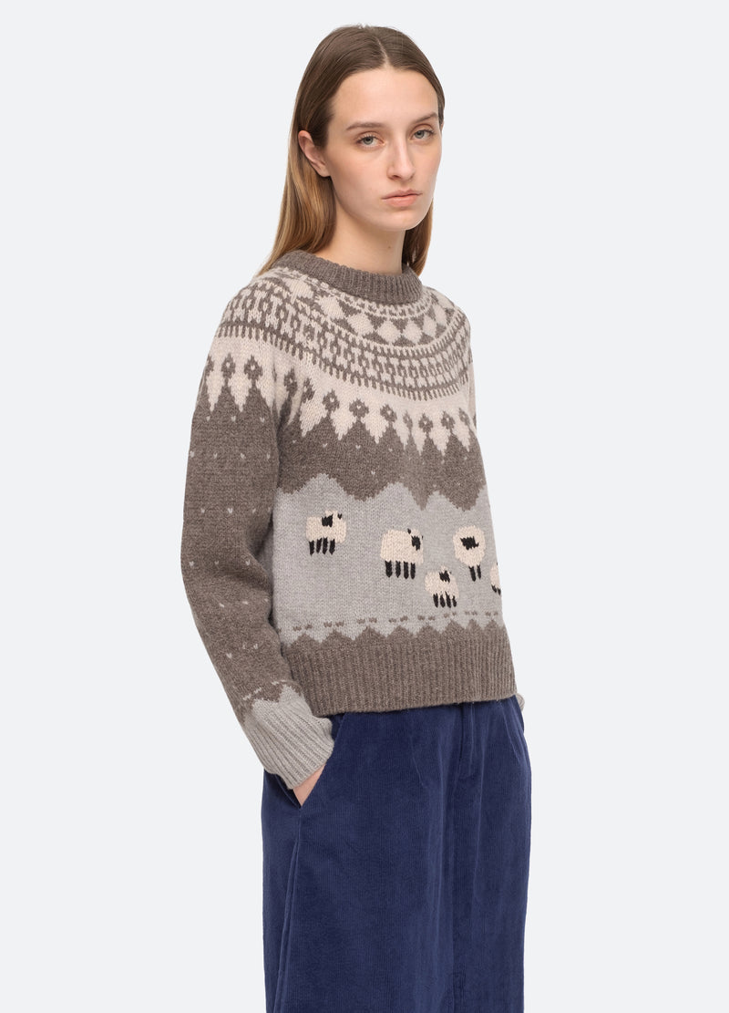 grey-anja sweater-three quarter view - 5