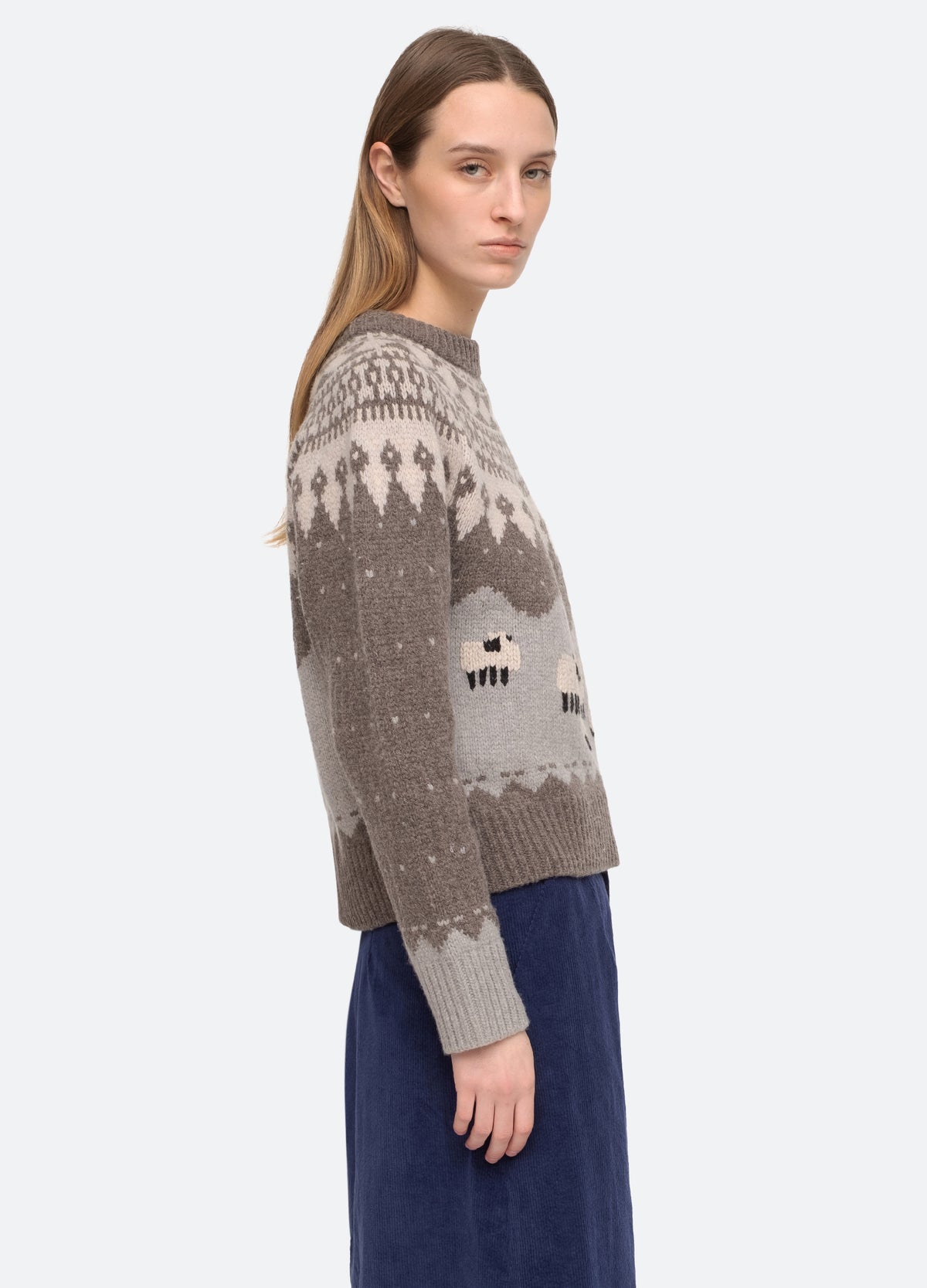 grey-anja sweater-side view - 7