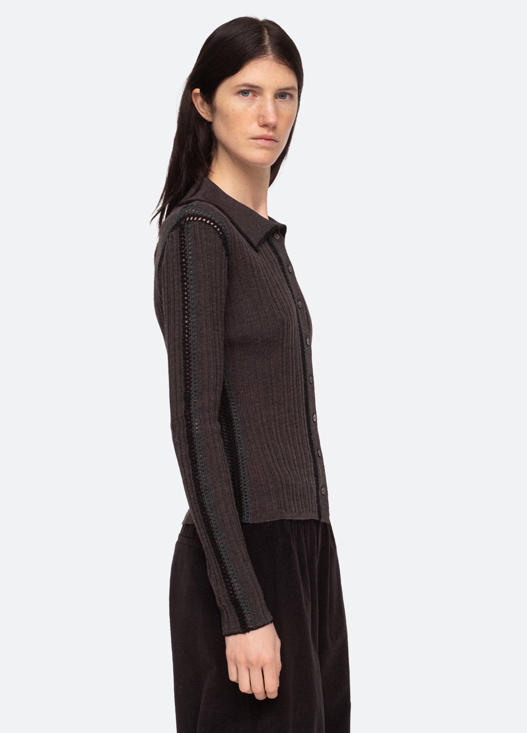 Riva Collared Top – Sea, New York