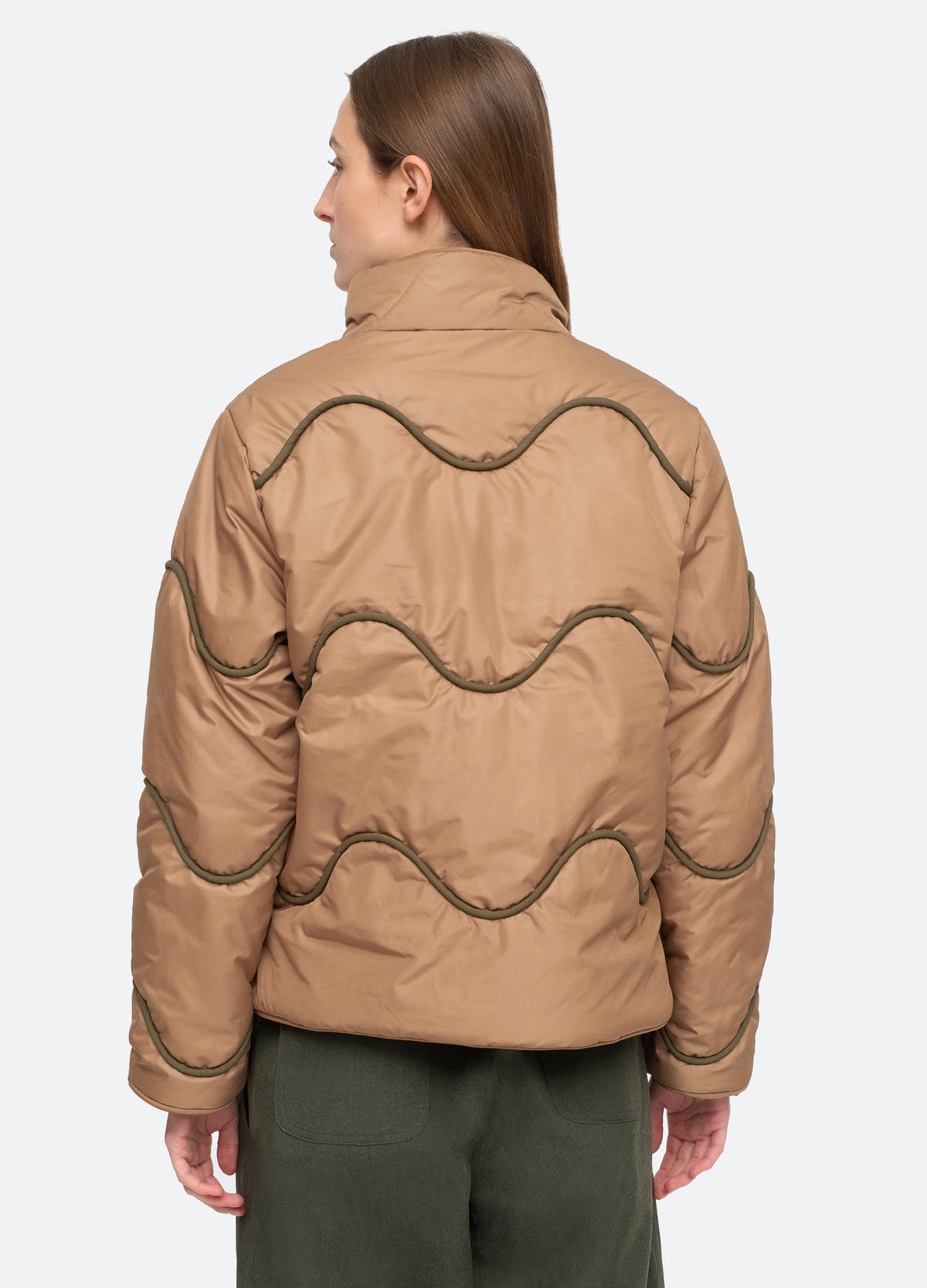khaki-macie jacket-back view - 7