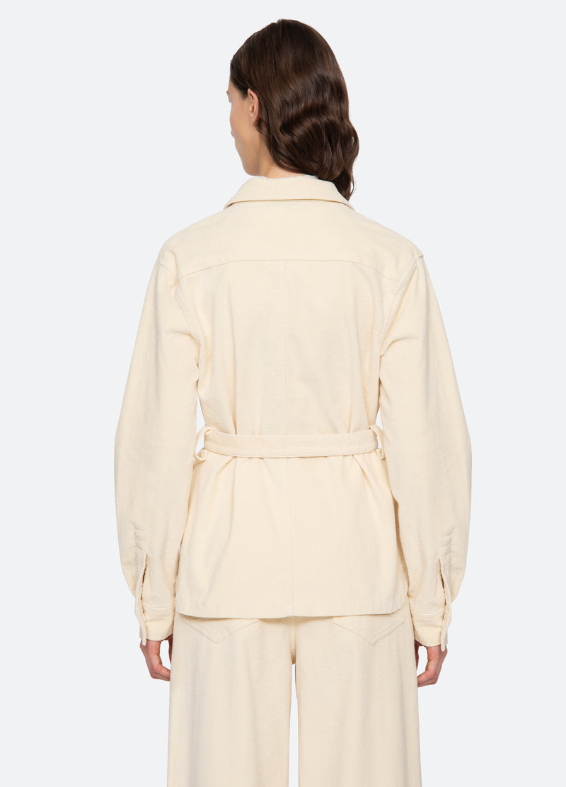 cream-carine jacket-back view - 3