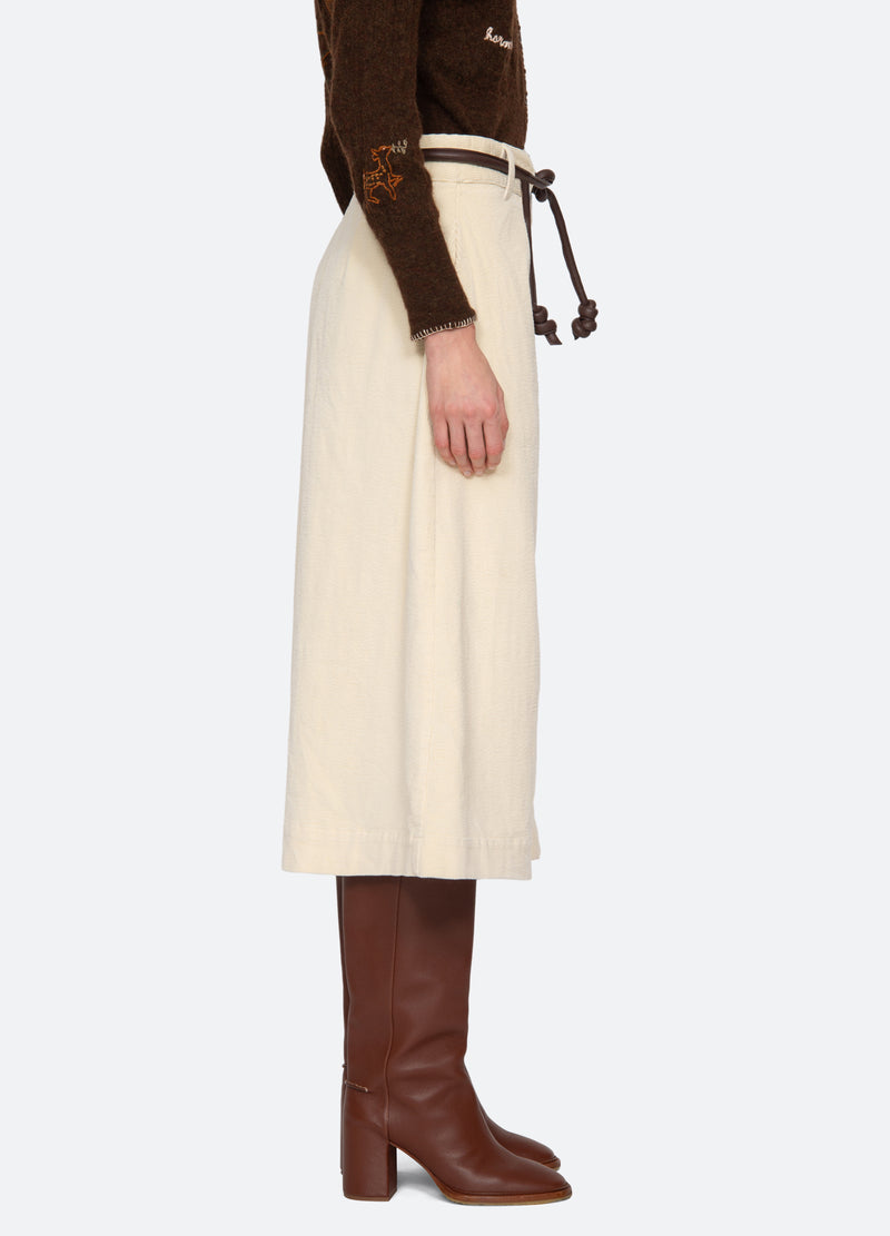 cream-carine skirt-side view - 10