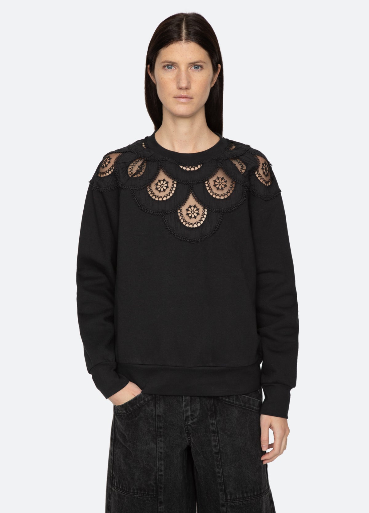 black-drea sweatshirt-front view