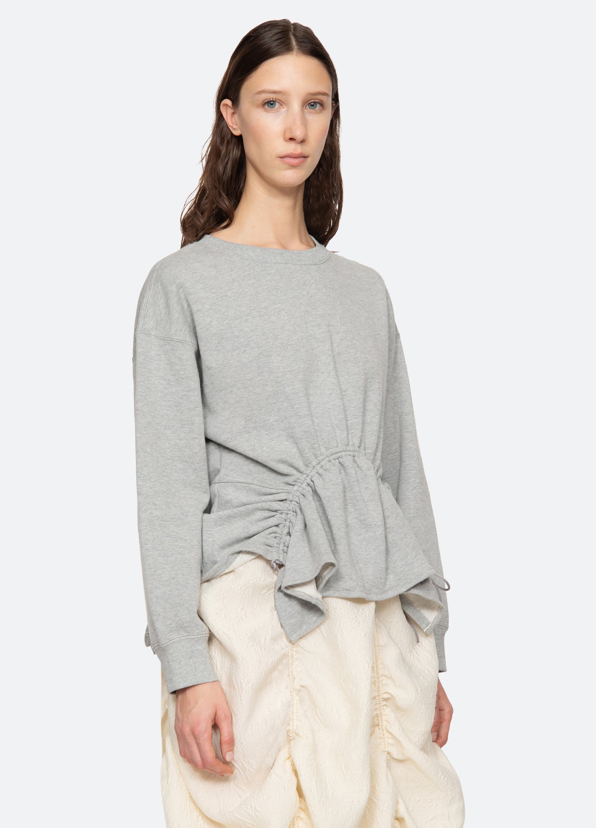 grey-elegi sweatshirt-three quarter view - 5