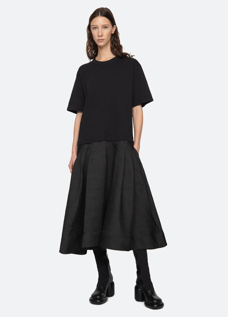 black-elegi t-shirt dress-front view 2 - 4