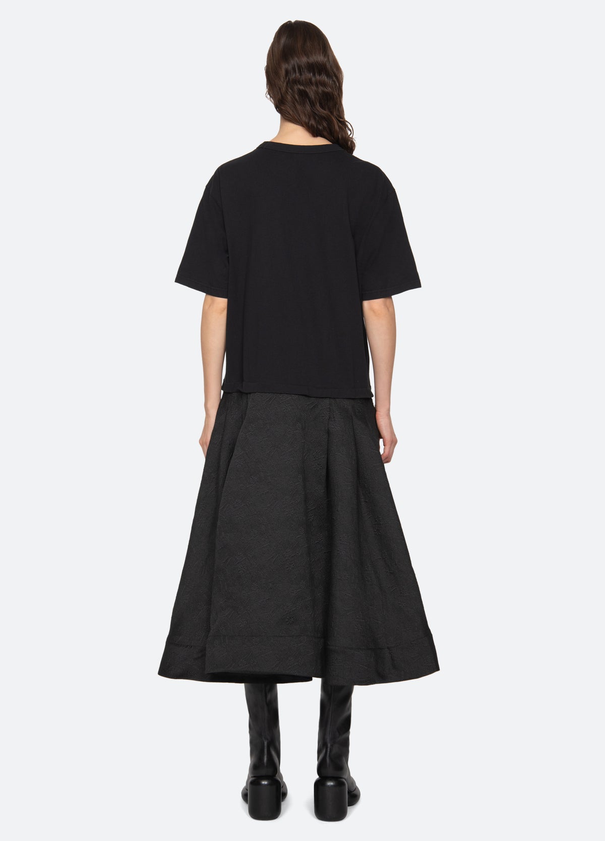 black-elegi t-shirt dress-back view - 3