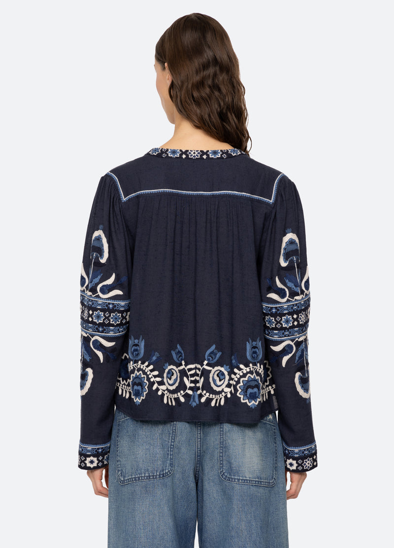 navy-inga l/s top-back view - 2