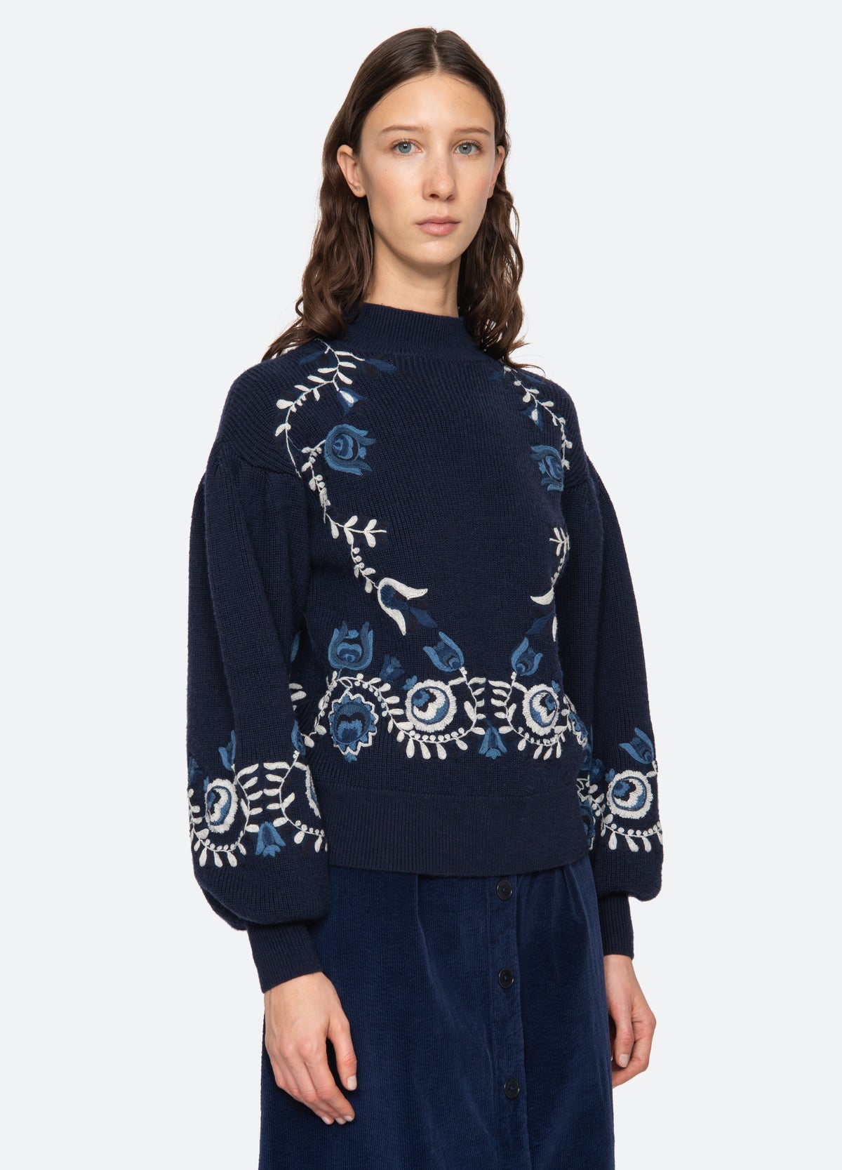 navy-inga sweater-three quarter view - 5