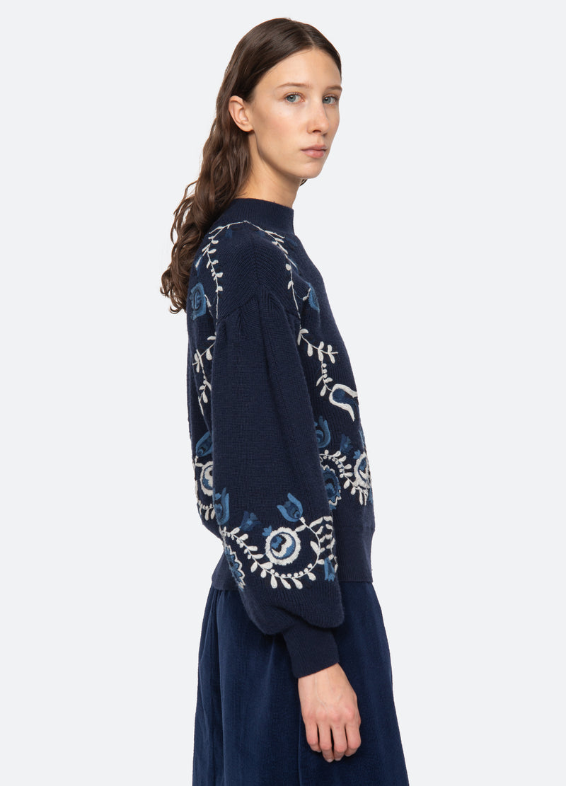 navy-inga sweater-side view - 4