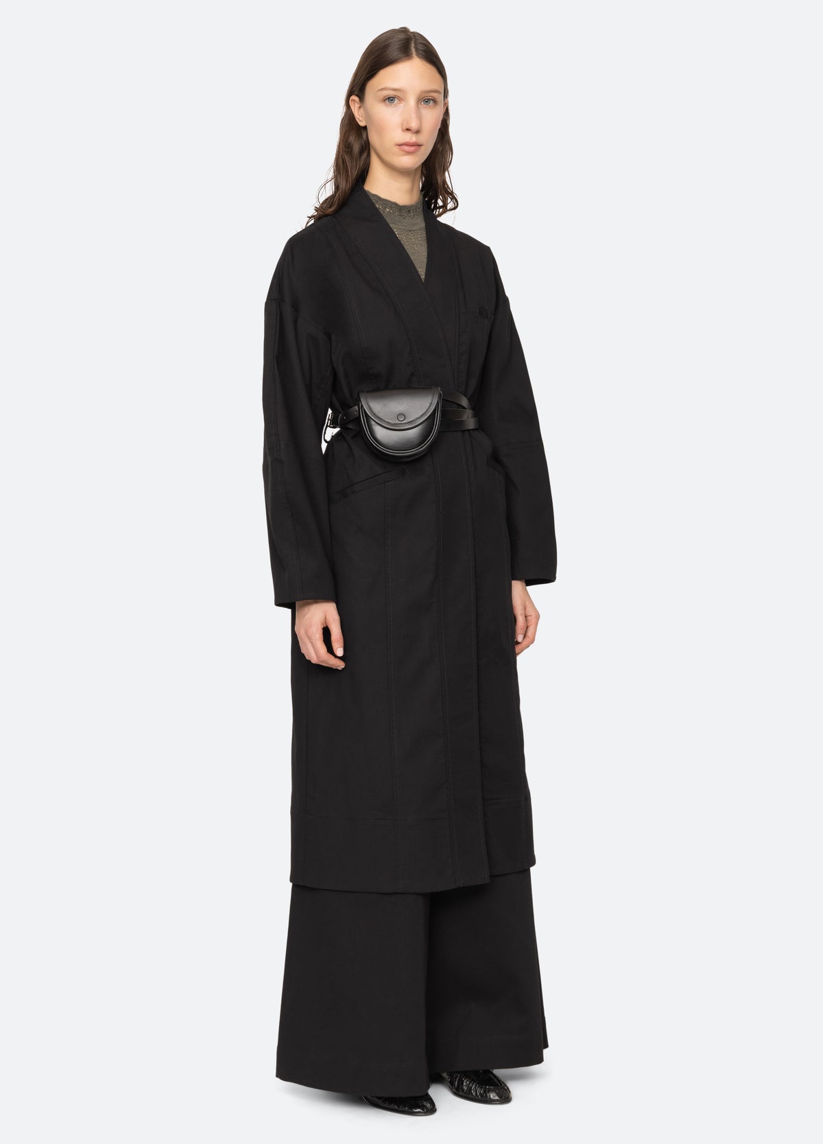 black-kerith coat-three quarter view - 5