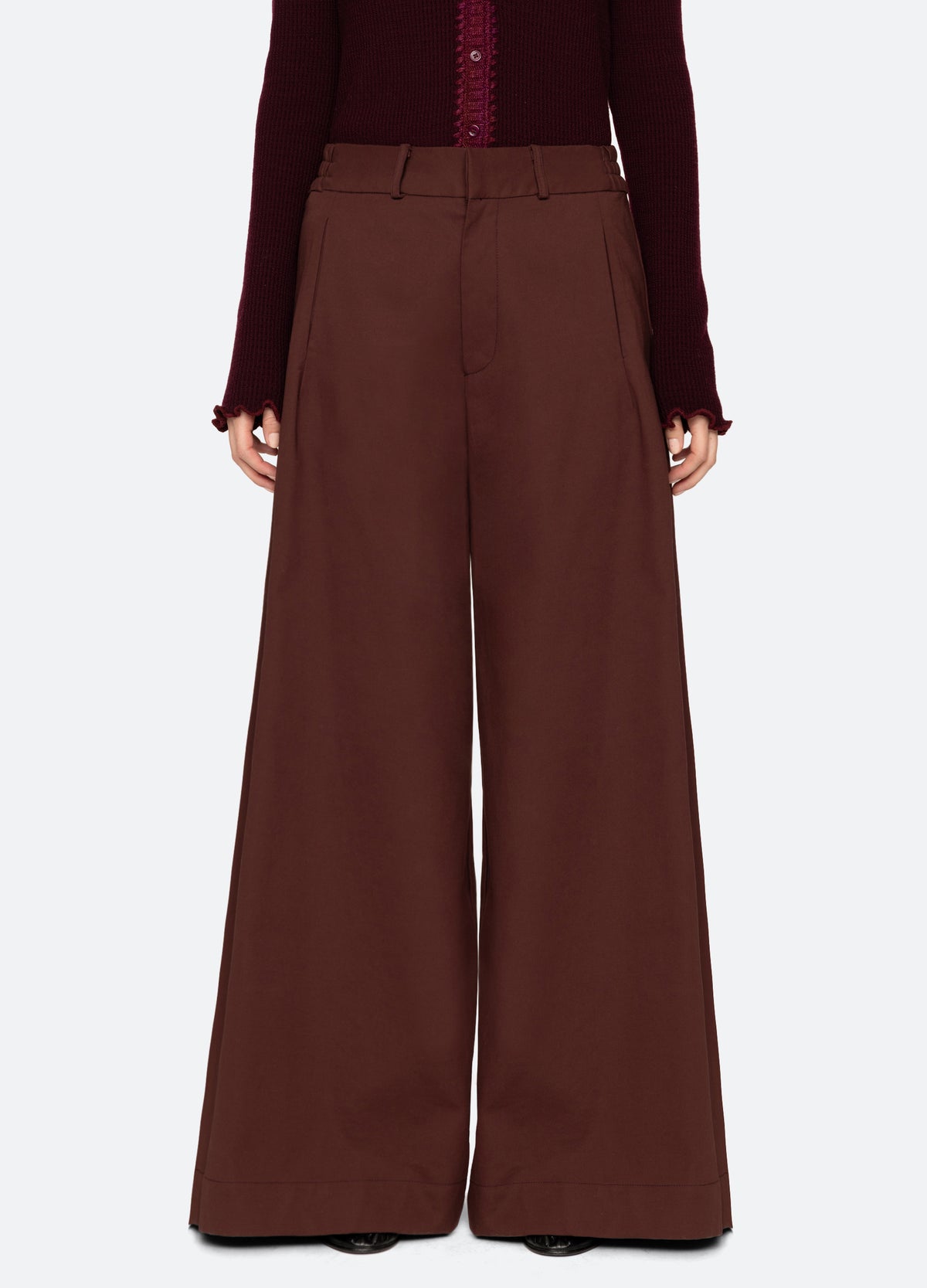 burgundy-kerith pants-front view - 7